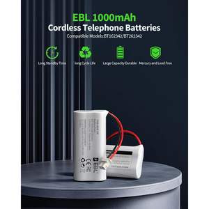 สำหรับ BT162342 ebl/BT262342 2.4V 1000mAh แบตเตอรี่ Ni-MH ใช้ได้ BT183342 \/BT283342 BT166342 \/ BT266342 VTech CS6419 CS6114 - Product Image 2