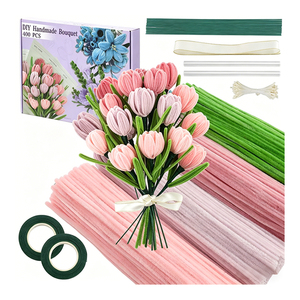DIY <b>Craft</b> Set Chenille Fuzzy <b>Wire</b> For Educational Creative Projects And Beautiful Fuzzy <b>Wire</b> Flower Decorations At School - Product Image 1