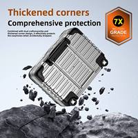 Étui de protection pour écouteurs AirPods Pro 3 2, style valise avec roulettes et fonction de support verrouillable, compatible Airpods 4