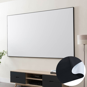 Pellicola di proiezione in PVC rivestita di supporto nera resistente all'acqua 1.1 da 0.25mm tessuto di proiezione frontale bianco per linguetta tensionato - Product Image 5