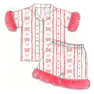 <span class=keywords><strong>Pijamas</strong></span> de Verano 2026 para Mujer, Talla Grande, Transpirables, de Seda, Leche/Bambú/Seda/Algodón, Tejido de Punto, Estampado Personalizado, para el Dí<span class=keywords><strong>a</strong></span> de San Valentín - Product Image 4