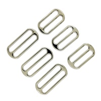 Sac à main en métal argenté réglable de 38 mm x 50 mm pour laisse d'animal de compagnie avec trois fermoirs coulissants et clips coulissants