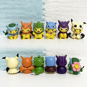6 pz/set <span class=keywords><strong>di</strong></span> vendita calda scatola cieca Action Figure 6 stili Poke-mon Bulbasaur Psyduck Mini figura scatola cieca <span class=keywords><strong>Pikachu</strong></span> - Product Image 3
