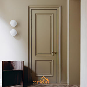 ประตูภายในสีน้ำเงินหรูหราสไตล์คลาสสิกสำหรับโรงแรม อพาร์ทเมนต์ ห้องนอน ประตูไม้เนื้อแข็ง - Product Image 3