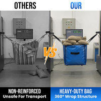 Sacs de déménagement robustes avec fermeture éclair résistante, poignées enveloppantes, résistants à l'eau, sacs de rangement durables, boîtes de déménagement semi-transparentes