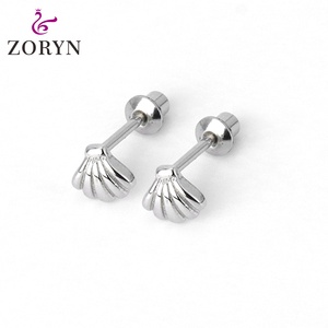 316L Stainless Steel PVD 18K Gold Plated Screw <b>Back</b> Stud <b>Earrings</b> Mini Pineapple Textured Hypoallergenic Durable for Women - Product Image 5