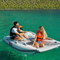 Barco inflable de 9 '4 "11' para lancha rápida, barco catamarán inflable que se puede utilizar con motor