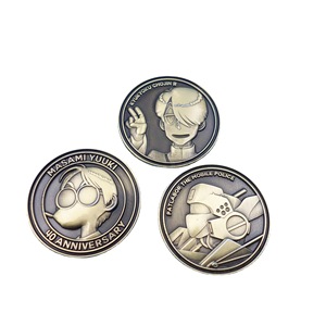 Pièce Commémorative Anime Star Relief en Alliage Métallique Blanc Électroplaqué, Breloque Porte-Bonheur, Nickel Brillant, Animation Japonaise - Product Image 5