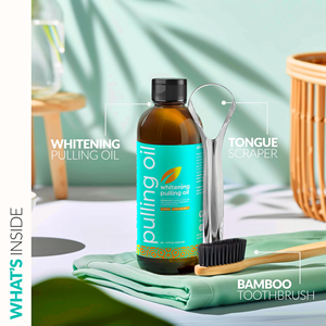 Rượu miễn phí dầu dừa nước súc miệng lưỡi <span class=keywords><strong>scraper</strong></span> và bàn chải đánh răng thiết lập cho làm trắng răng và sức khỏe răng miệng - Product Image 3