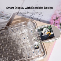 Clavier mécanique personnalisé F81 USB sans fil pour connectivité triple mode, rétroéclairage RVB, ABS transparent, pour filles, ordinateur portable, bureau