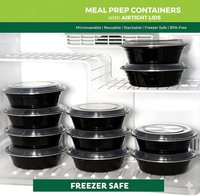 Freshware – Bols de préparation des repas avec couvercles, en plastique, sans BPA, empilables, compatibles micro-ondes/lave-vaisselle/congélateur, 28 oz