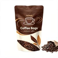 Sachet de café personnalisé imprimé avec valve et fermeture éclair, haute barrière BOPP/VMPET/PE, anti-odeur, pour grains de café, pochette verticale