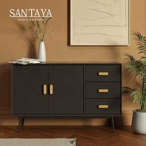 مقابض سانتايا من النحاس المصقول الصلب لخزائن المطبخ وأدراج غرف النوم ومقابض الأثاث - Product Image 2