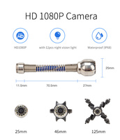 Caméra d'inspection de canalisation vidéo sous-marine avec câble DVR de 20M, 720P, objectif 1.8mm, capteur CMOS, étanche, écran LCD 7 pouces
