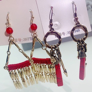 Gemischte Vintage-Ohrringe mit Übertriebenem Langen Tropfen, Vergoldet mit Edelsteinen, Ethnisch im Klassischen Palaststil, für Damen zur Hochzeit - Product Image 6