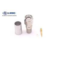 Conector recto coaxial RF, crimpado SMA macho/hembra para cable LMR240/RG8 MiNi