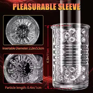 Venda quente 3 Empurrando 7 Modos Rotativos Masturbador Masculino Automático para Estimulação Elétrica Masculino Stroker Toy Masturbação Cup - Product Image 5