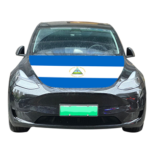 Funda para Capó de Coche con <span class=keywords><strong>Bandera</strong></span> Nacional de Nicaragua, Funda para Motor de Coche con <span class=keywords><strong>Bandera</strong></span>, Venta Directa de Fábrica, Tela de Poliéster - Product Image 2