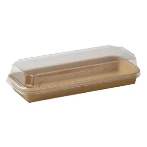 Оптовая продажа, Экологически чистая бумажная коробка для суши, контейнер для продуктов быстрого питания