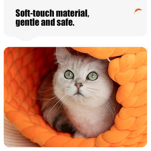 <span class=keywords><strong>Cama</strong></span> para Gatos con Diseño Original, Cálida, Semi-cerrada, Tipo Cueva, Portátil, Redonda, de Algodón, de Lujo - Product Image 4