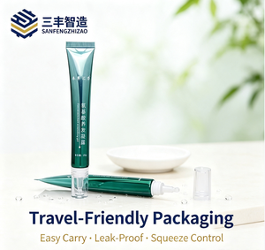 Tubo de PE personalizado con impresión ligera, tubo suave con aplicador de gotero y tapa exterior transparente para gel reparador de la piel - Product Image 2