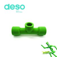 DESO PPR raccords 90 degrés coude PN16 PN20 PN25 bar PPR raccords hydrauliques coupleur mamelon raccords de tuyauterie bride