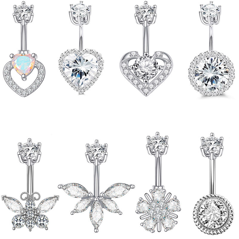 Fashionable body piercing jewelry navel nail