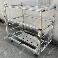 Chariot pliable en aluminium pour truss de projecteurs mobiles, alternative au flight case pour équipement d'éclairage professionnel Chauvet