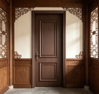La mode la plus populaire et minimaliste de nos jours, portes 3D PPH, design d'intérieur, portes intérieures en bois massif.
