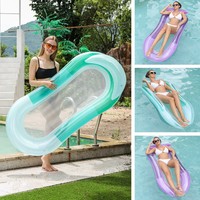 PVC Gonflable D'été Pliable Flottant Rangée Piscine Eau Hamac Matelas D'air Lit