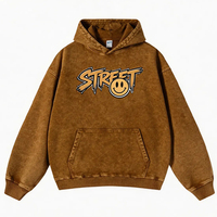 Sweat-shirts à capuche unisexes de haute qualité, épais, en coton, avec design personnalisé, impression personnalisée, broderie, épaules tombantes, coupe oversize, vente en gros