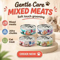 Nourriture humide pour chat MAIDOU Premium Selection, boîte de 85 g, haute teneur en protéines, viande fraîche, friandises pour chat, emballage en boîte