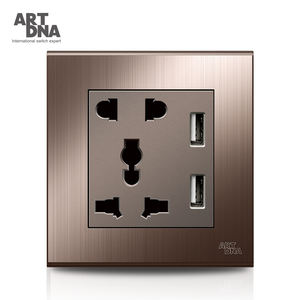 ARTDNA Vente chaude - Prise universelle multifonction pour hôtel et maison, 16A, 2 broches et 3 broches, avec chargeur double USB blanc 3.4A - Product Image 6