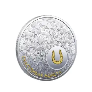 Good Luck Commemorative Coin Customized design Metal Gold and Silver Lucky Collection Token Coin