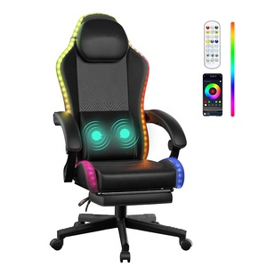 DDP <span class=keywords><strong>Chaise</strong></span> de Gaming <span class=keywords><strong>Ergonomique</strong></span> et Confortable avec Éclairage LED RGB Coloré, <span class=keywords><strong>Chaise</strong></span> Longue de Course, <span class=keywords><strong>Chaise</strong></span> de Salon, <span class=keywords><strong>Chaise</strong></span> E-Sport avec Ressorts Ensachés et Repose-Pieds - Product Image 1