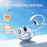 Écouteurs sans fil Bluetooth intelligents à traduction IA, conception sportive supra-auriculaire, réduction du bruit, longue autonomie, LED, étanchéité IPX5