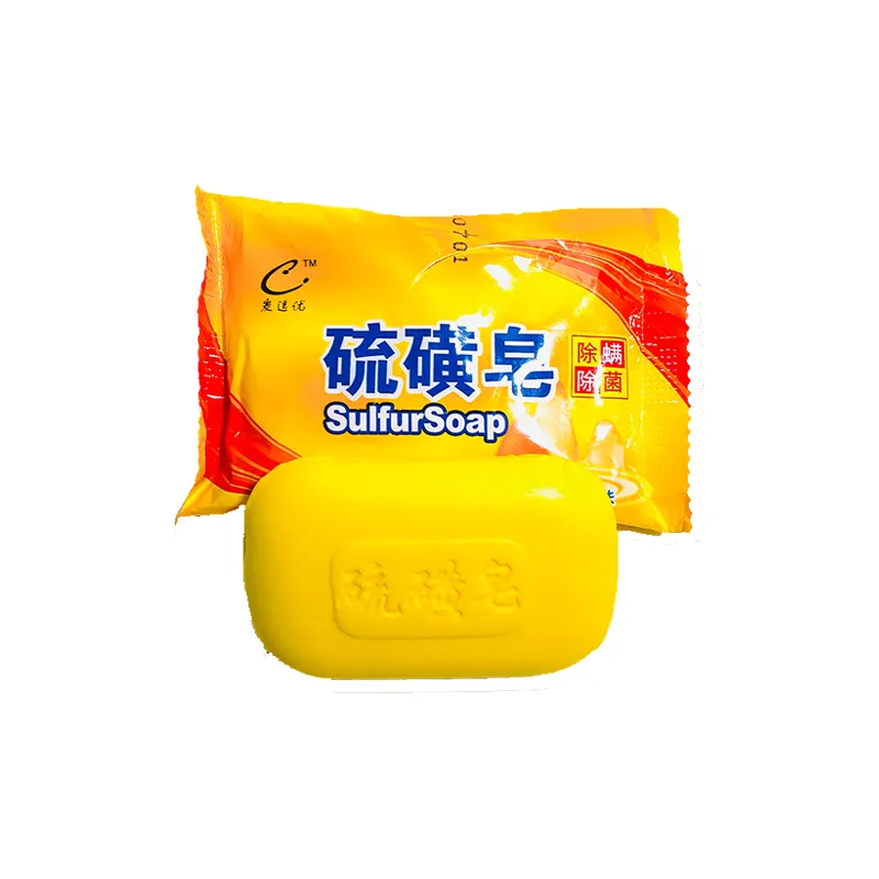 メーカーカスタム上海硫黄石鹸高効率抗かゆみ、フケ、スキンケア用ニキビ石鹸、バス石鹸の泡
