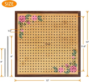 Crochet Conseil Blocage Crochet Cadeau pour <span class=keywords><strong>Mamie</strong></span> Carré Amoureux-Bambou Blocage Conseil pour Tricot Crochet - Product Image 2