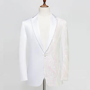 Traje bordado de lentejuelas, trajes de esmoquin con purpurina brillante para <span class=keywords><strong>hombre</strong></span>, disfraces de escenario para fiesta de boda, tops para <span class=keywords><strong>hombre</strong></span>, chaqueta para club nocturno para <span class=keywords><strong>hombre</strong></span> - Product Image 6