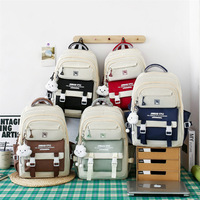 Sac à Dos Personnalisé Ensemble de 5 Pièces, Tendance et Imperméable pour Voyage, École Primaire et Collège