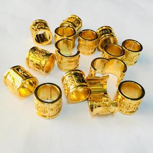 Nouvelle fabrication de bagues de pigeon champion d'or, bandes de pieds en matériau doré - Product Image 2