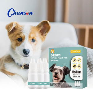 Gouttes topiques imperméables en gros pour la prévention et le contrôle des puces et tiques, plus de 1,5 lb, 3 doses de gouttes <span class=keywords><strong>anti</strong></span>-puces pour chiens - Product Image 1