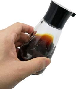 Bottiglia di olio d'oliva da cucina quadrata vuota da 170ml con beccuccio per condimento per salsa di soia - Product Image 4