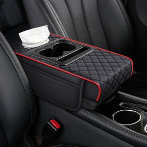 Cuscino per bracciolo in pelle per <span class=keywords><strong>auto</strong></span> F10 con porta fazzoletti, rialzato e multifunzione, per installazione transfrontaliera - Product Image 5