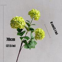 Bunga Hydrangea Sutra Buatan Bentuk Bola Salju Kecil untuk Dekorasi Rumah, Pernikahan, Lanskap Luar Ruangan, Model Ruangan, Rangkaian Bunga Palsu
