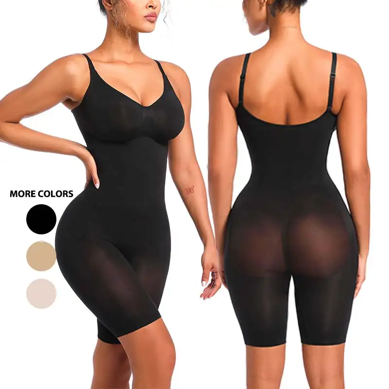 Tik Tok Hot Sale Abnehmen Nahtlose Ganzkörper Shaper Bauch Tucker Fajas Colombia nas Crotch less Bodysuit Shape wear für Frauen