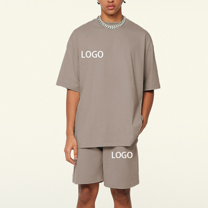 Qelonto 260G pesante Graffiti oversize Sport t-shirt girocollo a tracolla manica corta per l'estate - Product Image 1