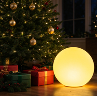 Lampe de table à LED changeante de couleur RGB, boule lumineuse décorative pour Noël, les fêtes, le jardin, la terrasse et la décoration d'événements en plein air