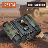 Compresseur d'air portable en métal VOLCANO 125LPM K500 à double cylindre 12V avec double moteur pour voitures tout-terrain