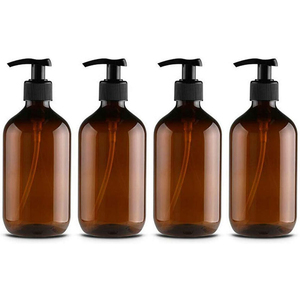 16 oz Custom Pet Plastic Matte Cream Lotion Shampoo Bottle with Dispenser Custom Frosted Cream Eco Friendly Plastic <b>Jars</b> - Product Image 1